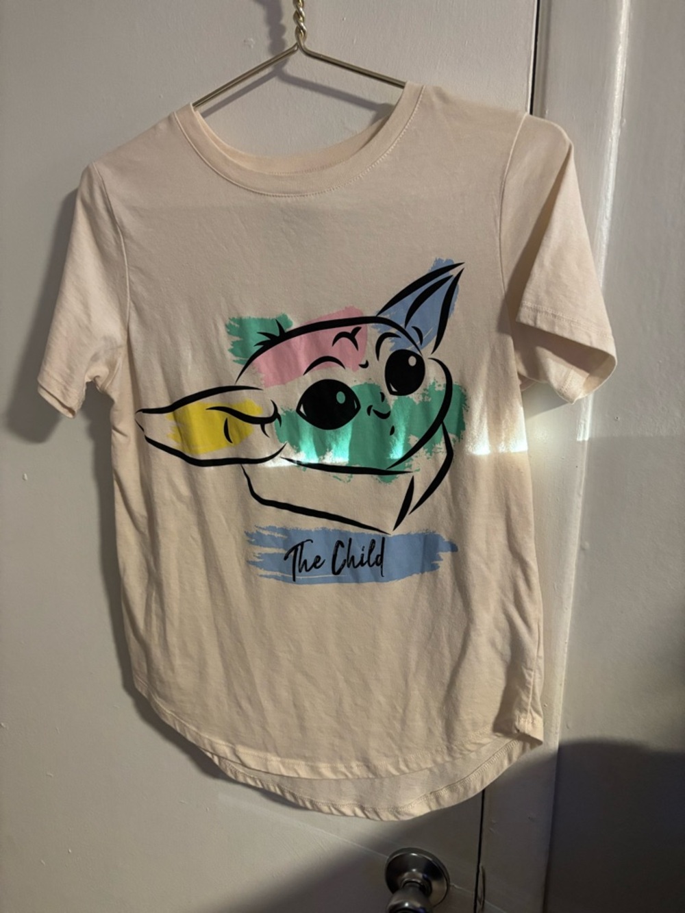 Star Wars Grogu Baby Yoda The Child Tee Adult Medium Graphic Shirt Disney